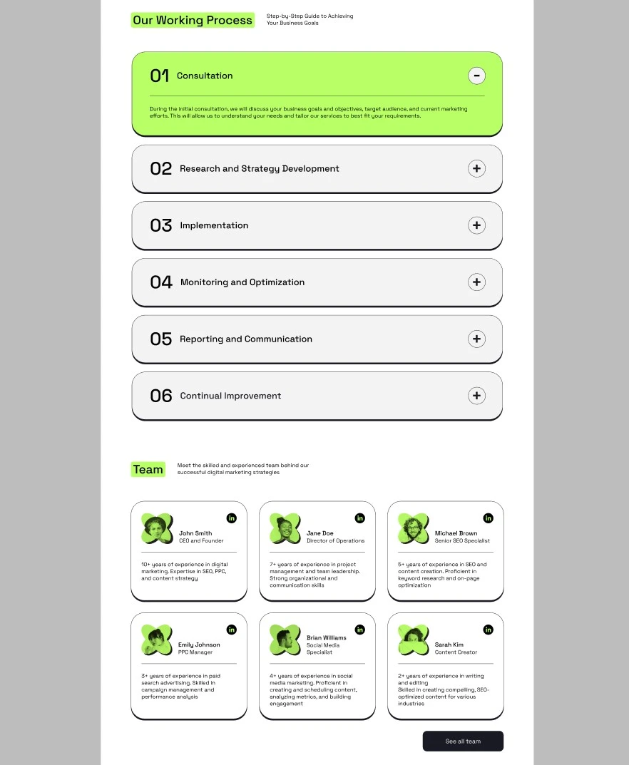 Component Breakdown - Identifying reusable components within the Figma design.